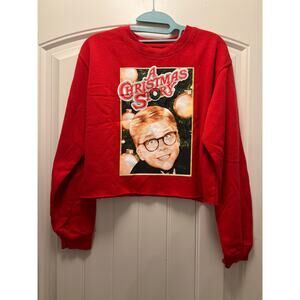 A Christmas Story Women’s Cropped Sweatshirt size L‎